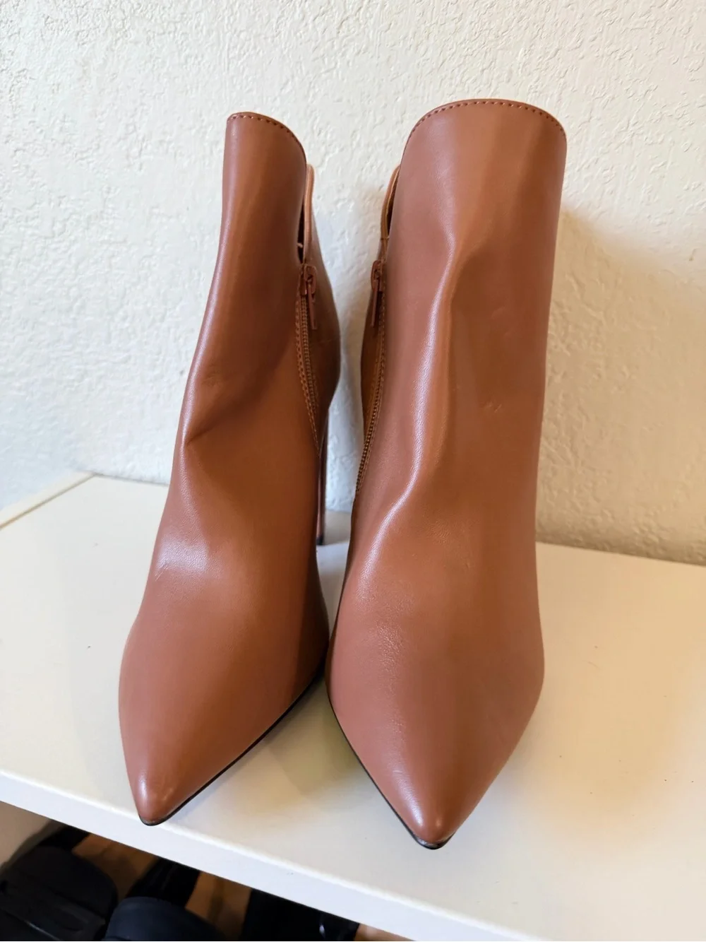 Women's Pointed Toe Ankle Booties in Brown